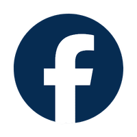 A white lowercase "f" inside a dark blue circle, representing the Facebook logo, on a light gray background.